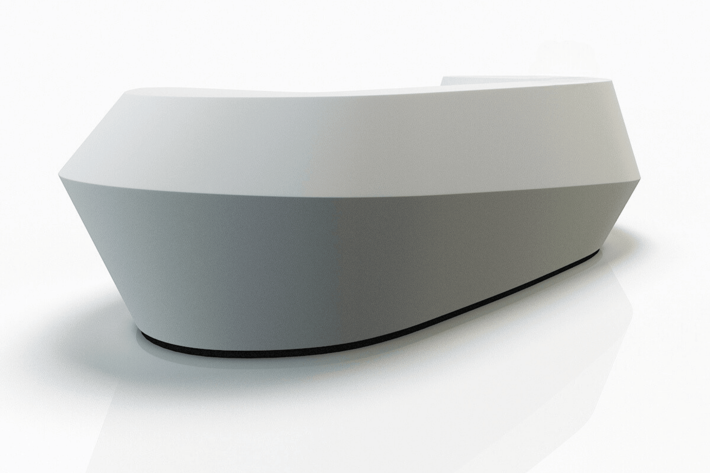 YHS Custom solid surface stone Reception desk white minimalist style