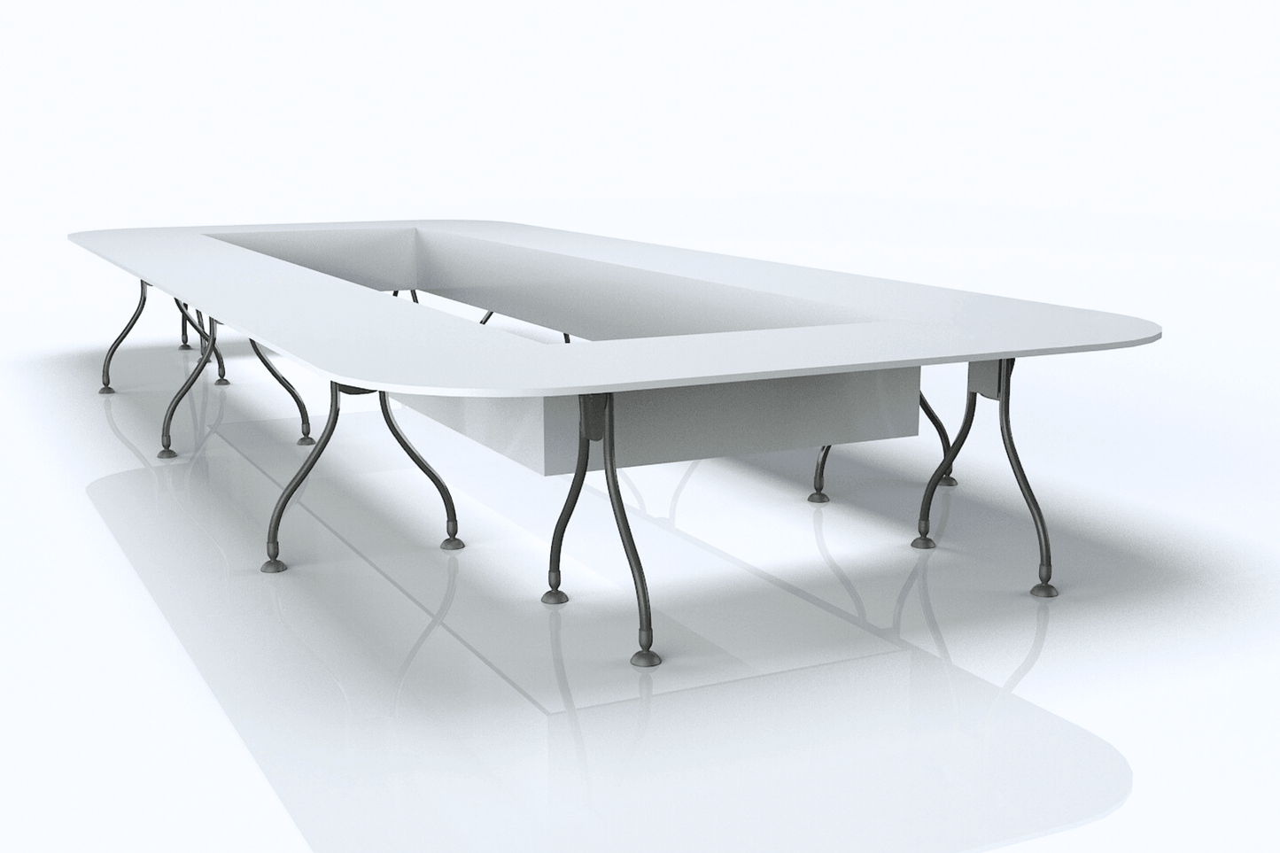 YHS Conference Table Modern white square 22person use