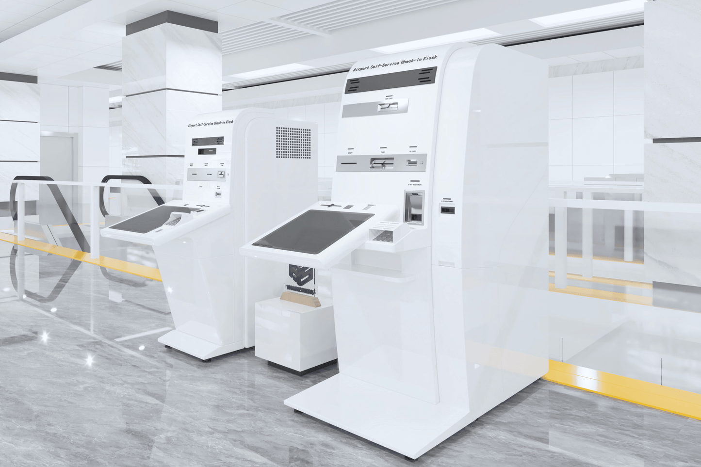 YHS Self-Service airport Check-in Kiosk bank airport custoM WHITE