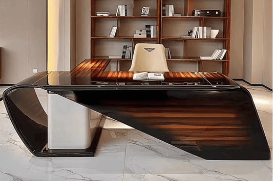YHS Custom solid surface stone manager desk Light Luxury Office