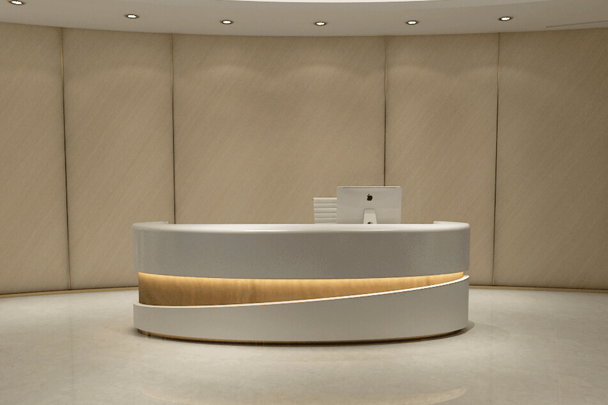 awesome reception desks modern white i shape custom reception counter 2meter