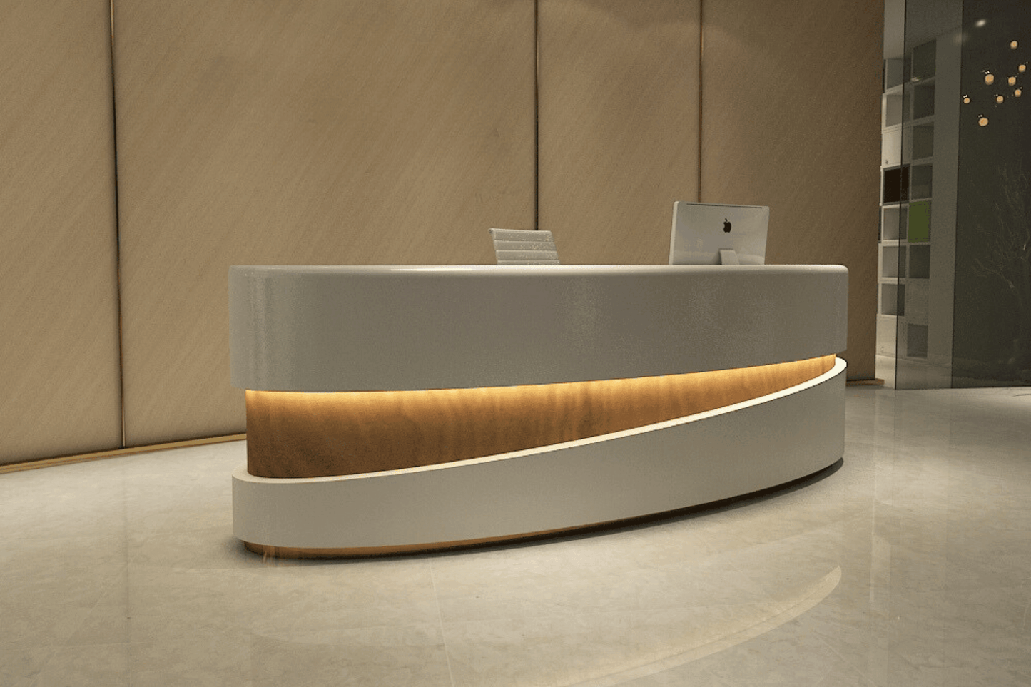 reception desk build office use design 2meter solid surface stone furniture custom desk