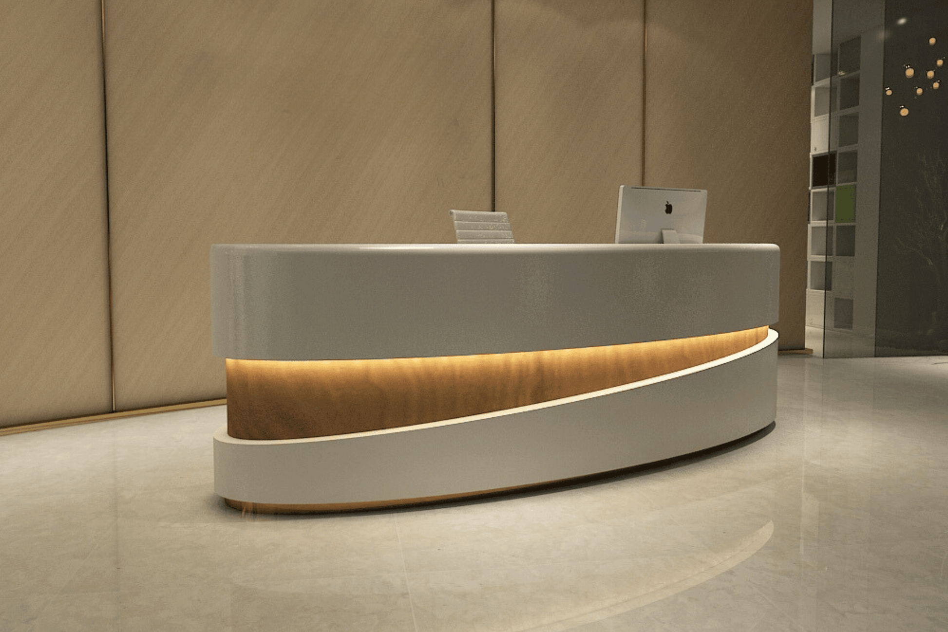 reception desk build office use design 2meter solid surface stone furniture custom desk