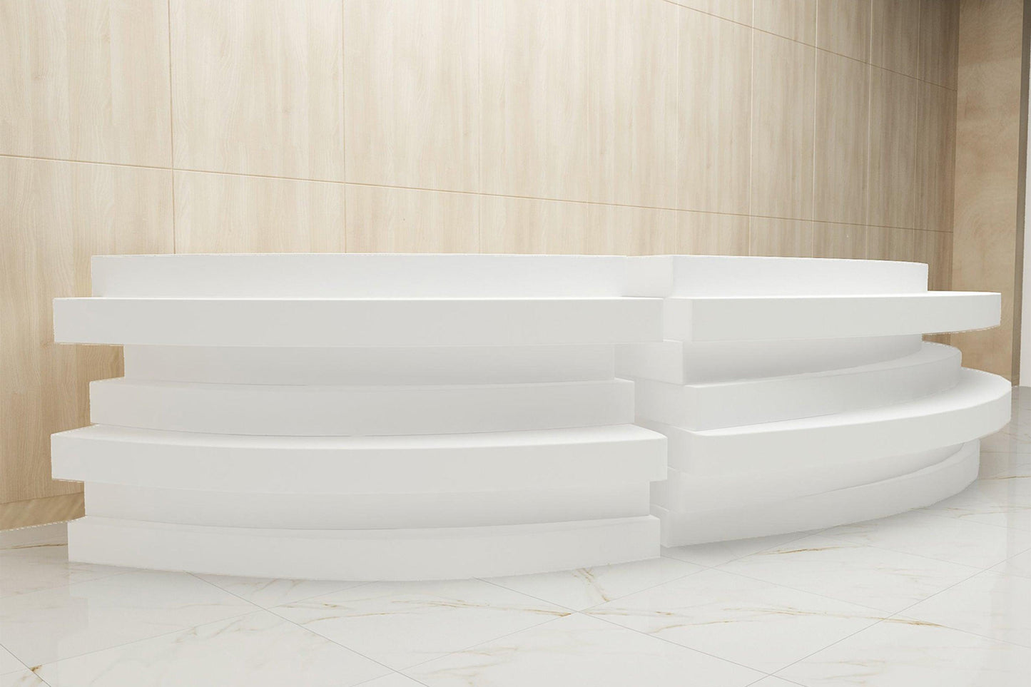 small curved reception desk half round solid surface stone reception desk modern design office furniture