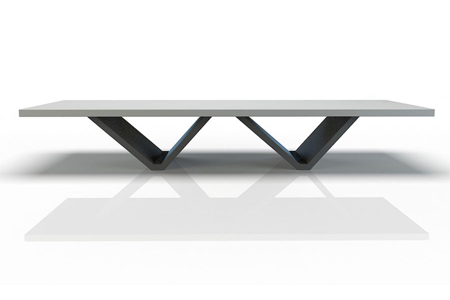 office desk conference table white new design w base metal grey base